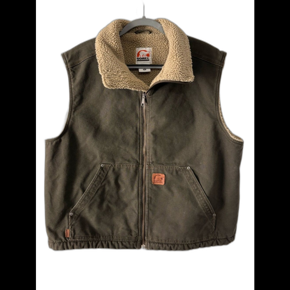Sorel Men's Fleece-Lined Canvas Vest size XL
